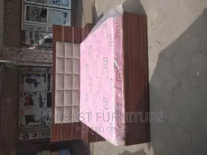 Quality 6by6 Wooden Upholstery Bed Frame With Two Bed Sides