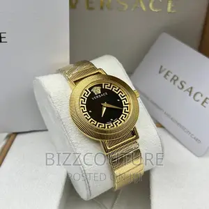 Original Versace Woman's Gold Chain Watch Available in Store