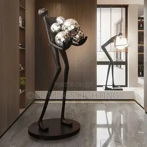 Creative Humanoid Art Sculpture Dance Goddess Floor Lamp