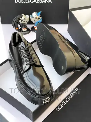 Original Dolce Gabbana Thick Leather Luxury Designer Shoe