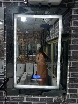 Black Led Mirror With Bluetooth