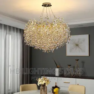 600mm Round Crystal Raindrops Chandelier Light