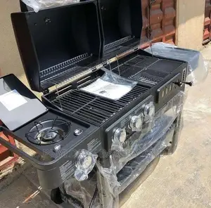BBQ Grill With Combine GAS AND CHARCOAL(Side Cooker)Barbecue