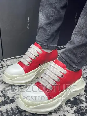 Original RICK OWEN DRHSHDW HEXA Low Red Available in Store