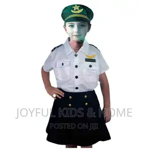 Complete Pilot Girl Boy Costume-Black Gold