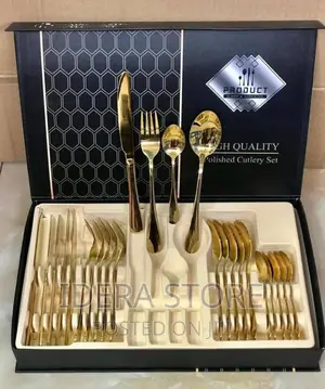 24pcs Gold Cultlery Set