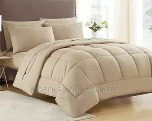 Durable Plain Set of Duvet Bedsheet and Pillowcases