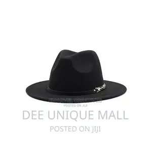 Unisex Fedora Hat With Leather Band Buckle