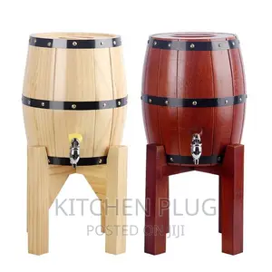 Wood Beer Barrel Dispenser 3 Litres