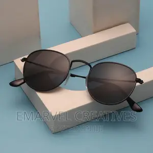 Classic Round Sunglasses Designer Metal Mirror Sun Glasses