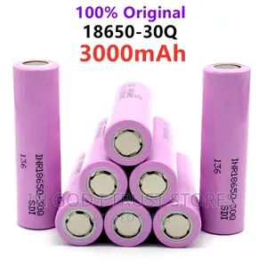 3.7V 3000mah 18650 Battery for Samsung 2 Pieces
