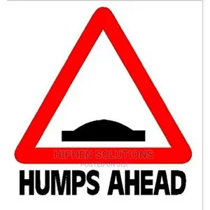 Aluminum Reflective Safety Hump Warning Sign