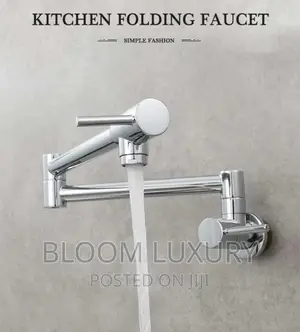 Pot Filler Wall Mount Kitchen Taps Double Joint Nozzles