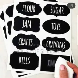 5sheet Adhesive Waterproof Reusable Label Sticker With Pen