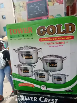 Tower Gold Pot Set of 5