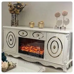New Modern Tv Stand With Fireplace and Drawers.