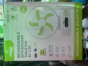 Rechargeable Table Fan With Bluetooth Speaker Ac Dc 12 Inch