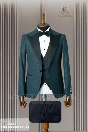 Quality Bespoke Italian Style Shiny Tuxedo Men's Suit