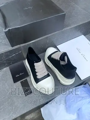 Original Rick Owen DRKSHDW Hexa Low Black Available in Store