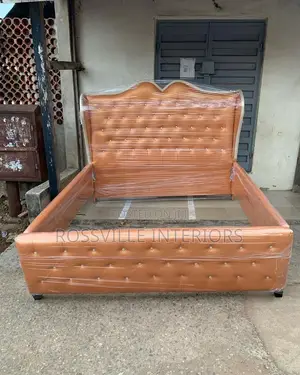 6ftby6ft Leather Padded Bedframe