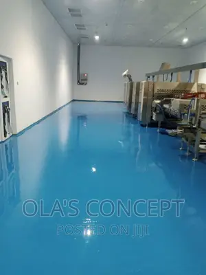 Light Blue Epoxy Flooring for Industrial