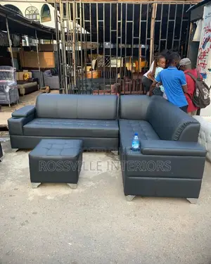 Leather L Shaped Sofa