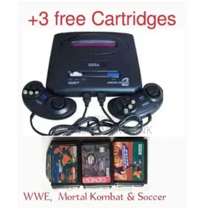 Sega With 368 Inbuilt Games + Free Cartridges (Mk,Soccer,Wwe