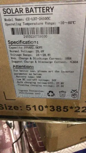 2.5kwh 24v C Worth Lithium Ion Battery