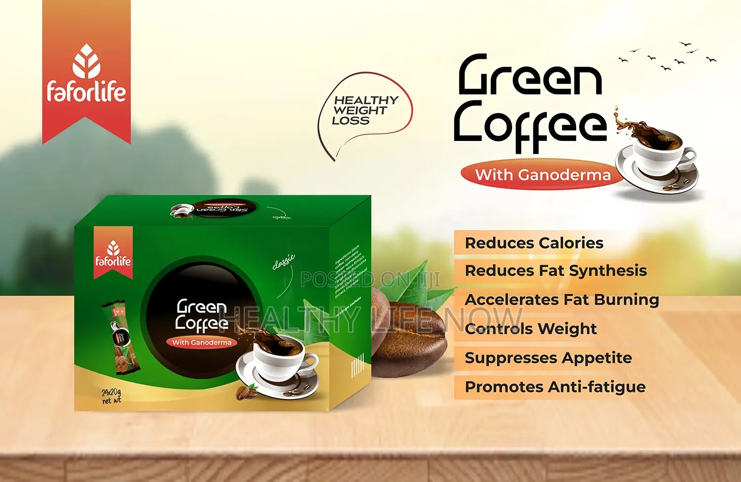 Green Coffee Healthy Weight Loss With Ganoderma Herbs