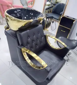 Modern Golden Washing Head Basin for Saloon
