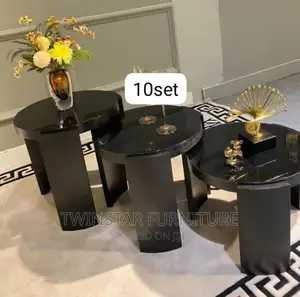 New Modern 3 in 1 Glass Top Side Stools