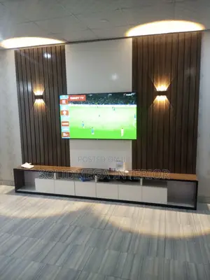 Solid Interior Full Wall Tv Stand
