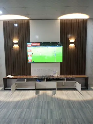 Solid Interior Full Wall Tv Stand