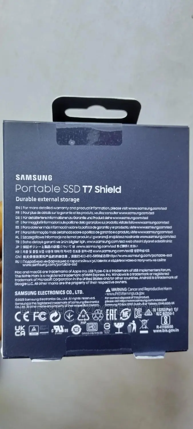 4tb Samsung T7 Portable SSD Shield Harddrive Device