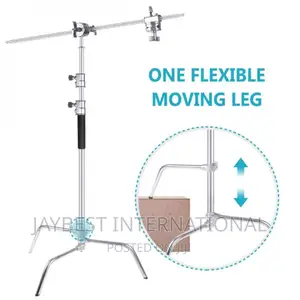 Heavy Duty Stainless Steel C-Stand With Hold Arm and Grip He