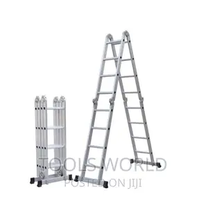 Multi Purpose Aluminium Foldable Ladder Lock 16 Steps