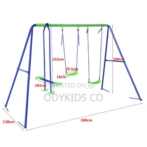 Outdoor Garden Kids Double Seat Funny Swing Playground Child