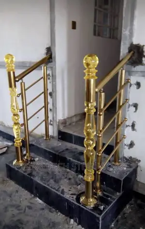 Stainless Handrail in Gold All Through