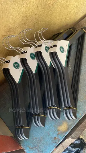 Sets of Black Hangers for Clothes