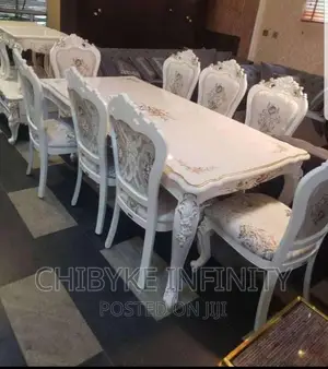 Quality Executive Royal Modern 8seater Wooden Top Dining Set