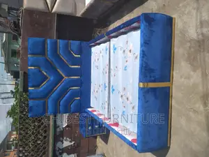 Quality 4.5by6 Upholstery Padded Bed Frame With One Bed Side