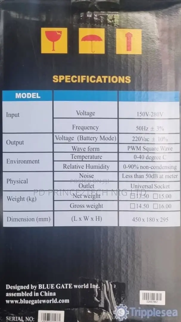Bluegate 2.5kva Ups Bg2500