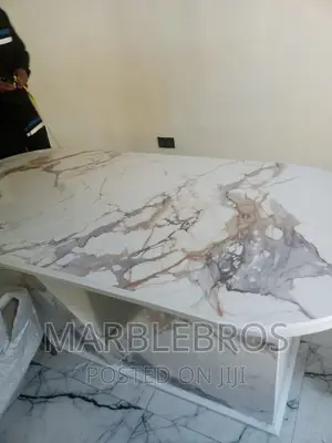 MB6* 8 Sitters Marble Dining Table, Size:- 224x106x55