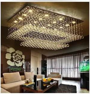 Luxury 800mm Square Rain Dropping Chandelier Light