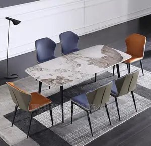 Modern Marble Dining Table With 6 Chairs