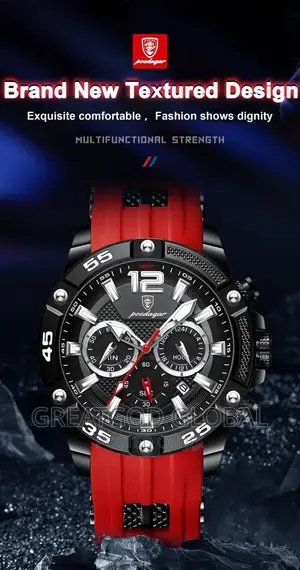 Poedagar Quartz Chronograph Movement Wristwatch.