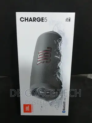 JBL Charge 5 Splash Proof Portable Bluetooth Speaker, Gray