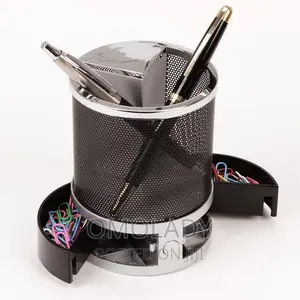 Multifunction Digital LCD Alarm Clock Mesh Pen Holder