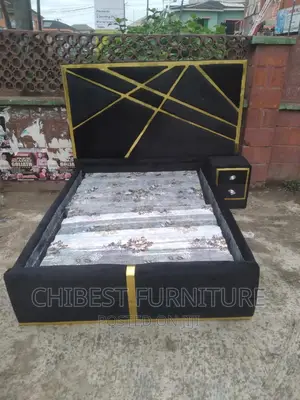 Quality 4.5by6 Upholstery Padded Bed Frame With One Bed Side
