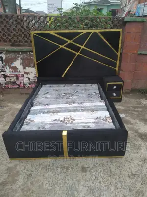 Quality 4.5by6 Upholstery Padded Bed Frame With One Bed Sid